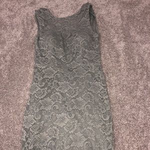 Gray patterned dress